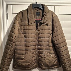 Lane Bryant Tan Quilted Jacket